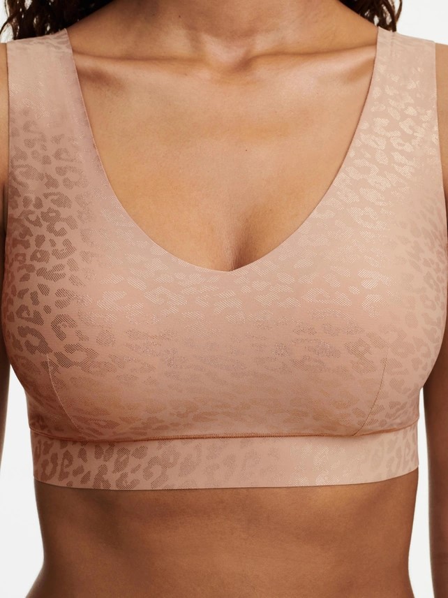 Brassière sans armature à coques CHANTELLE "Softstretch" C11DQ1 - Imprimè Léopard Scientillant 0X7