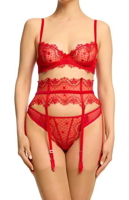 Soutien-gorge balconnet DITA VON TEESE "Vedette" D59024 - Flame