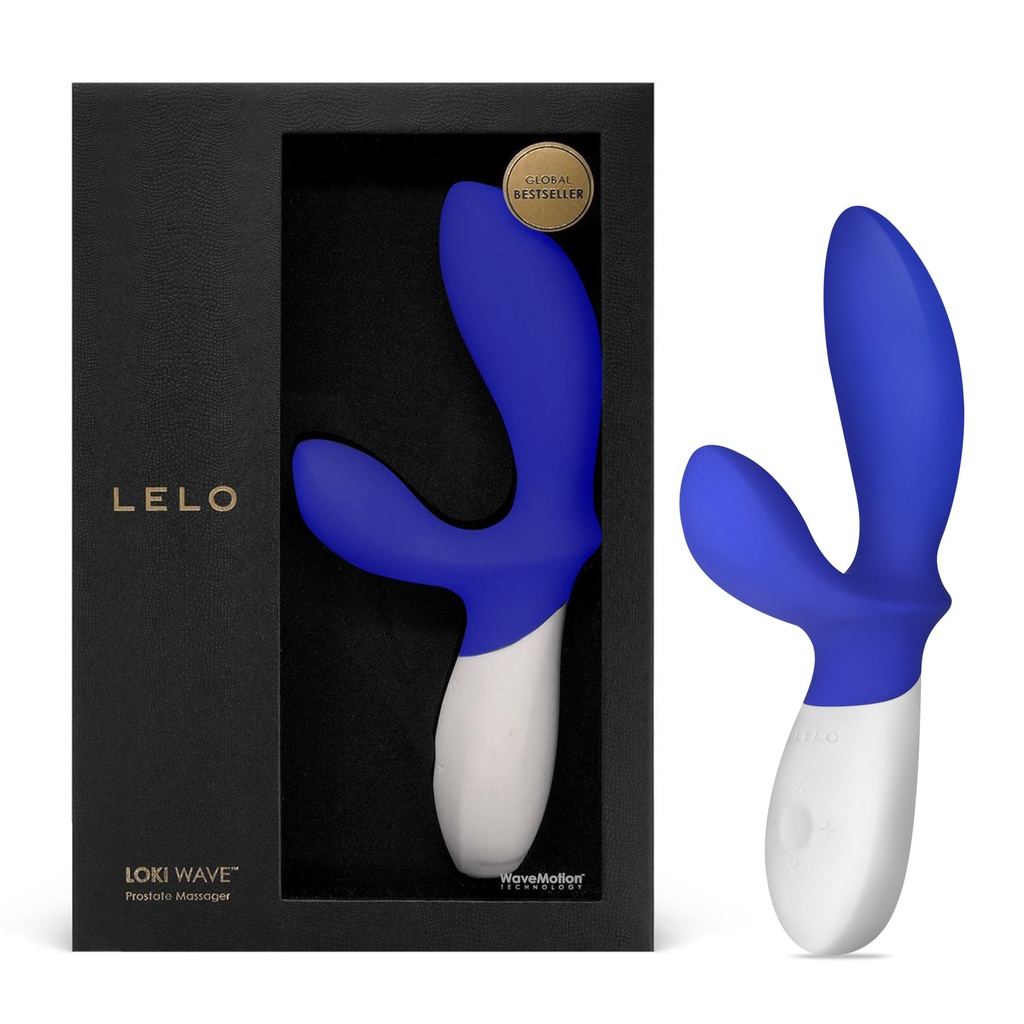 Vibromasseur anal avec mouvement avant & arrière LELO "Loki Wave" - Bleu
