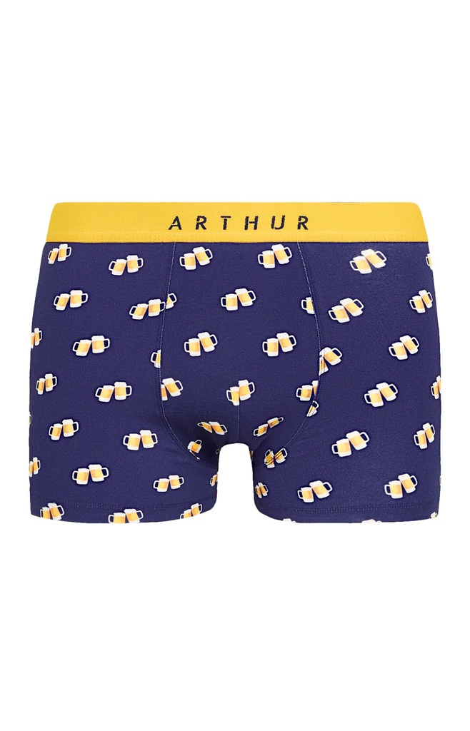 Boxer homme coton bio ARTHUR "Sans Pression" MAC - Marine BIERE24