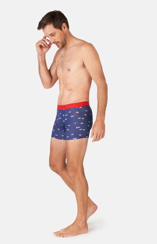 Boxer homme coton bio ARTHUR "Surf" MAC - Marine SURFE24