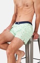 Caleçon américain homme avec maintien 100% coton bio ARTHUR "Le Club" CSP - Vert Motif Palmier 1105E24