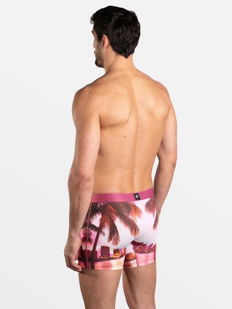 Boxer homme fantaisie microfibre avec maintien intérieur LOIC HENRY "Identity" KBI064X - California