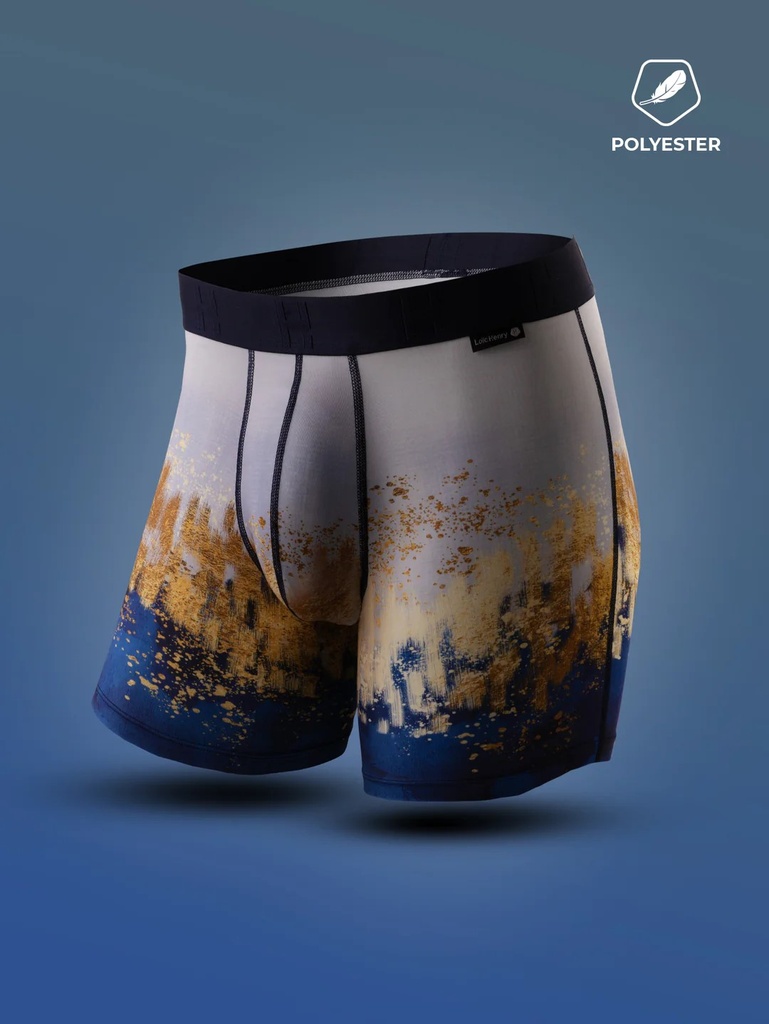 Boxer homme fantaisie microfibre avec maintien intérieur LOIC HENRY "Identity" KBI081X - Paint