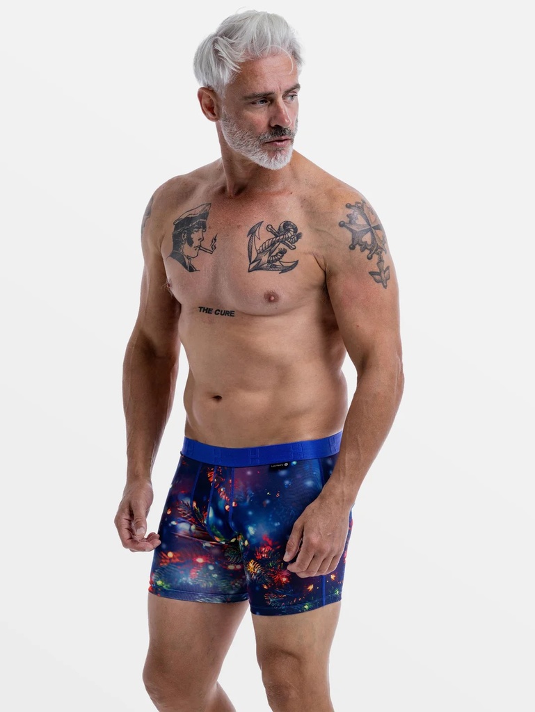 Boxer homme fantaisie microfibre avec maintien intérieur LOIC HENRY "Identity" KBI088X - Lights