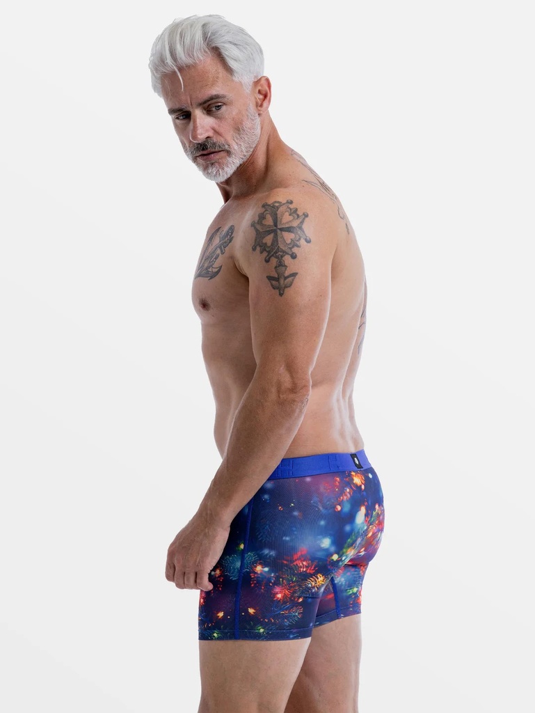 Boxer homme fantaisie microfibre avec maintien intérieur LOIC HENRY "Identity" KBI088X - Lights