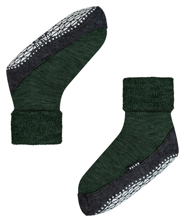 Chaussettes Hommes antidérapantes FALKE "Cosyshoe" 16560 - Green Mel. 7318