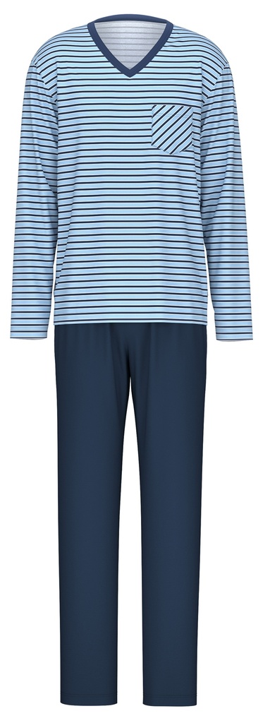 Pyjama long homme 100% coton CALIDA "Relax Streamline 2" 46482 - Cascade 545