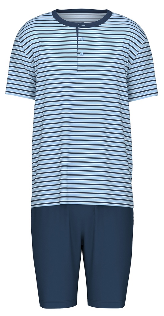 Pyjama short homme 100% coton CALIDA "Relax Streamline" 46282 - Cascade 545