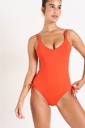 Maillot une pièce BANANA MOON "Margaux Majorque" - Orange 41N52