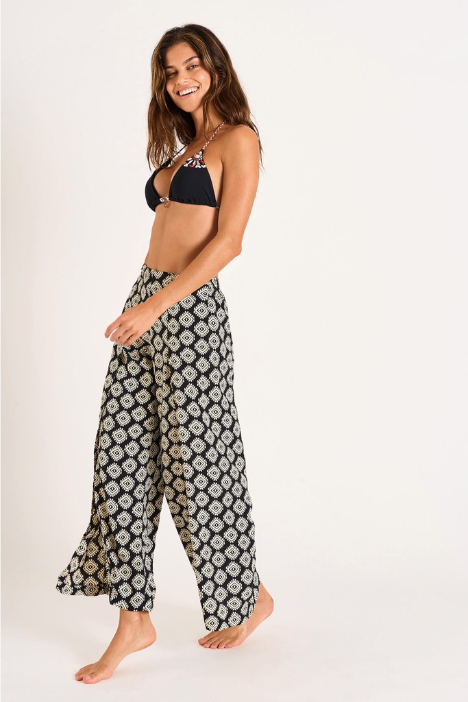 Pantalon fendu sur le devant BANANA MOON "Stefa Sarong" - Noir LRZ01