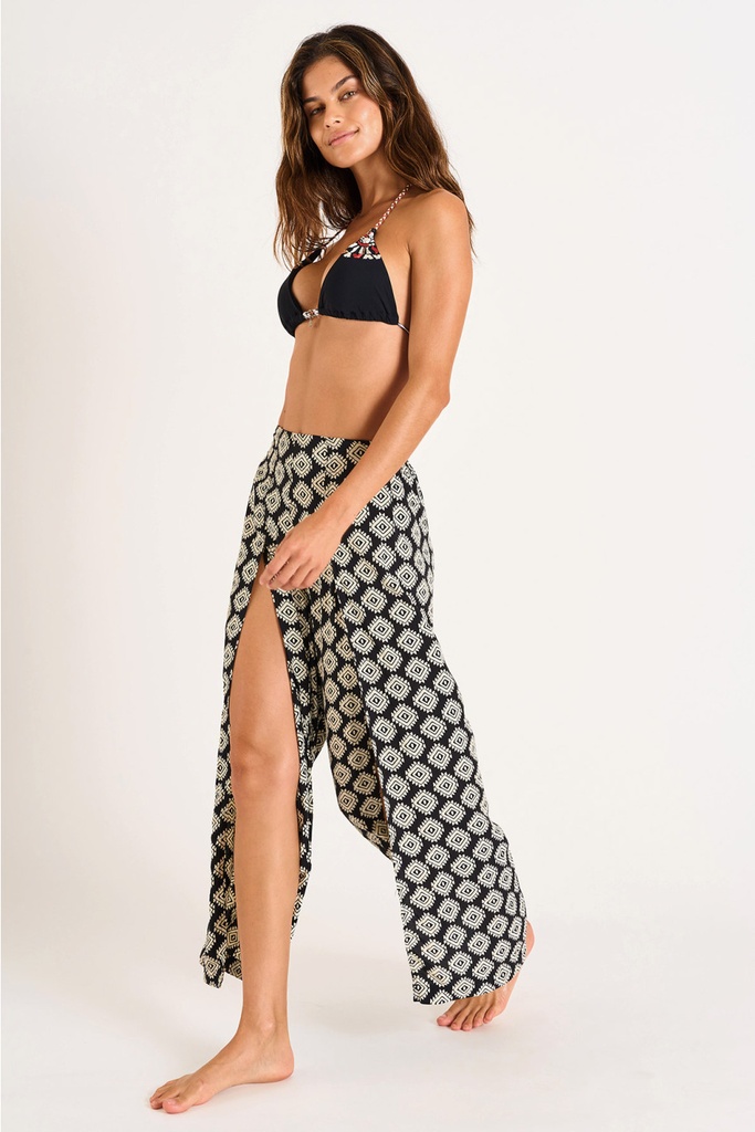 Pantalon fendu sur le devant BANANA MOON "Stefa Sarong" - Noir LRZ01