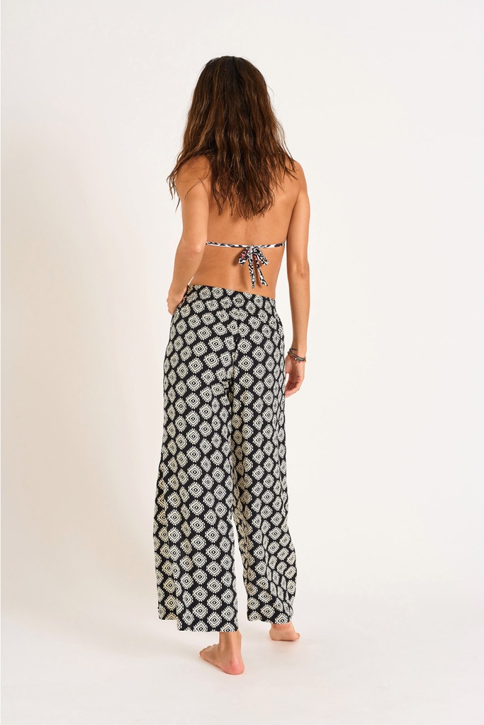 Pantalon fendu sur le devant BANANA MOON "Stefa Sarong" - Noir LRZ01