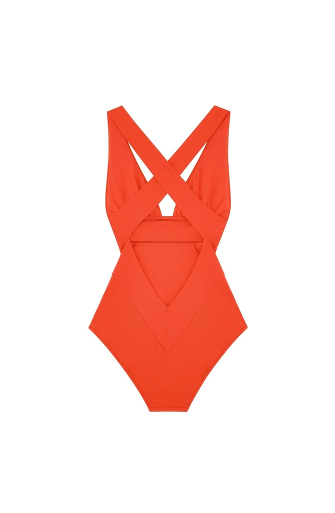 Maillot dos croisé PAIN DE SUCRE "Capri 21" - Orange