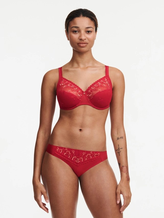 Soutien-gorge armaturé en 3 parties enveloppant CHANTELLE "Every Curve" C16B10 - Scarlet / Nectarine 0XN