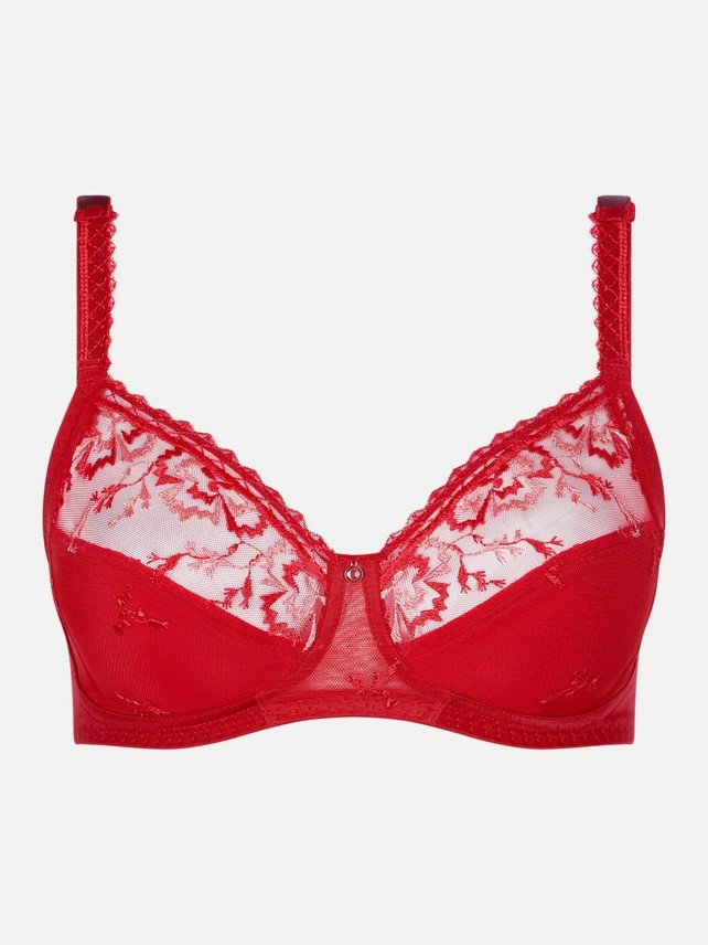 Soutien-gorge sans armatures en 3 parties enveloppant CHANTELLE "Every Curve" C16B20 - Scarlet / Nectarine 0XN