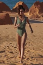 Maillot décolleté en V PAIN DE SUCRE "Pipper 61" - Amande