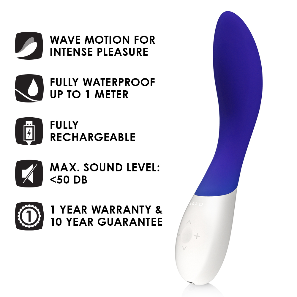 Vibromasseur moyen point G LELO "Mona Wave" - Bleu