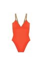 Maillot avec brassière en lurex PAIN DE SUCRE "Loas 61" - Orange