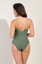 Maillot avec brassière en lurex PAIN DE SUCRE "Loas 61" - Amande