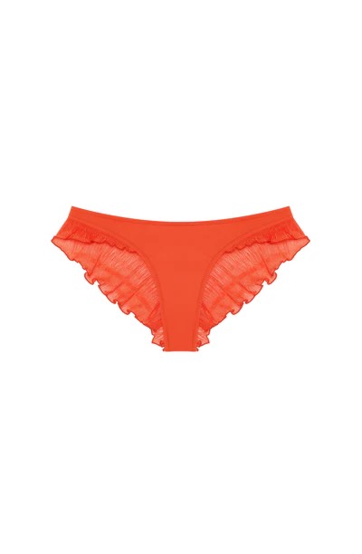 Bas de Bikini string à volants PAIN DE SUCRE "Alala 61" - Orange