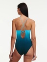 Maillot sans armature plongeant CHANTELLE "Swim One Size" C12VUA - Bleu Tie and Dye 0IM