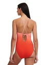 Maillot sans armature plongeant CHANTELLE "Swim One Size" C12VUA - Orange Tie and Dye 0XS