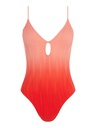 Maillot sans armature plongeant CHANTELLE "Swim One Size" C12VUA - Orange Tie and Dye 0XS