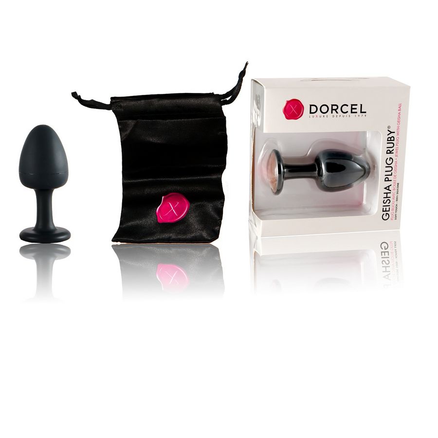 Plug anal à bille & ruby DORCEL "Geisha Plug Medium" - Ruby