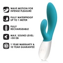 Vibromasseur double stimulation ultra-puissant LELO "Ina Wave" - Turquoise