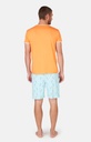 Pyjama short homme 100%coton bio ARTHUR "Plongeur" PAU - Orange Lagon DIVEE24