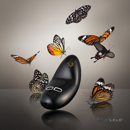 Stimulateur clitoridien cambré au motif floral LELO "Nea 2" - Noir