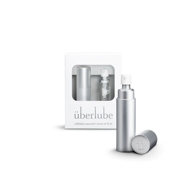 Lubrifiant en silicone naturel sans latex UBERLUDE "Good-to-Go Travel Lube" 15S - 15 ml Silver