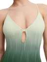 Maillot sans armature plongeant CHANTELLE "Swim One Size" C12VUA -  Green Tie and Dye 01B