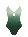 Maillot sans armature plongeant CHANTELLE "Swim One Size" C12VUA -  Green Tie and Dye 01B