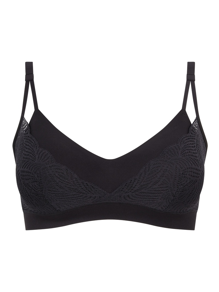 Brassière avec dentelle et coques amovibles CHANTELLE "SoftStretch" C11GQ9 - Noir 011