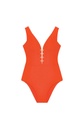 Maillot décolleté profond avec clips PAIN DE SUCRE "Bonnie 61" - Orange