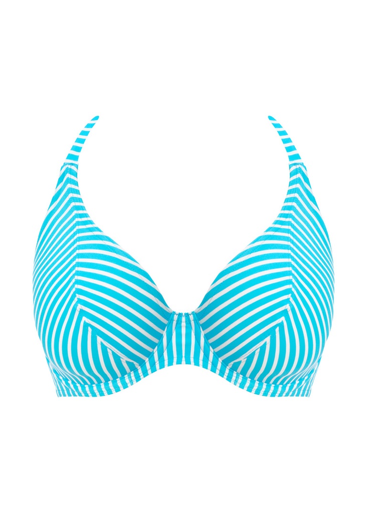 Haut de Bikini armaturé & tour de cou FREYA "Jewel Cove" AS7232 - Stripe Turquoise TUR