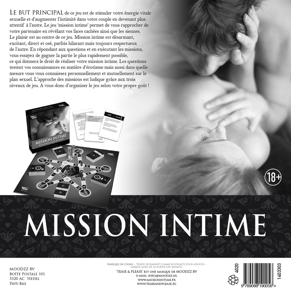 Jeu érotique TEASE & PLEASE "Mission Intime" - Edition Classique