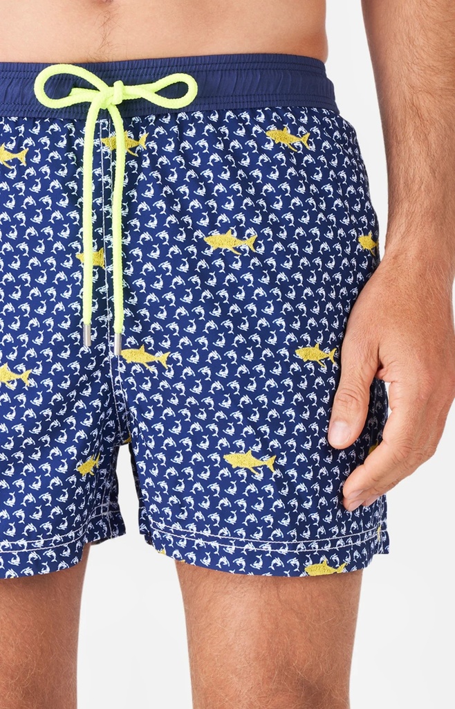 Short de bain ARTHUR "Brodé Requin" BBI - Marine SHAKE24