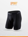 Boxer homme de sport longueur genou avec maintien intérieur LOIC HENRY "Sport" KBS100NA - Noir