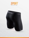 Boxer homme de sport longueur genou avec maintien intérieur LOIC HENRY "Sport" KBS100NA - Noir
