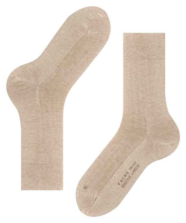 Chaussettes Hommes sans élastique FALKE "Sensitive London"14719 - Sand Mel 5650