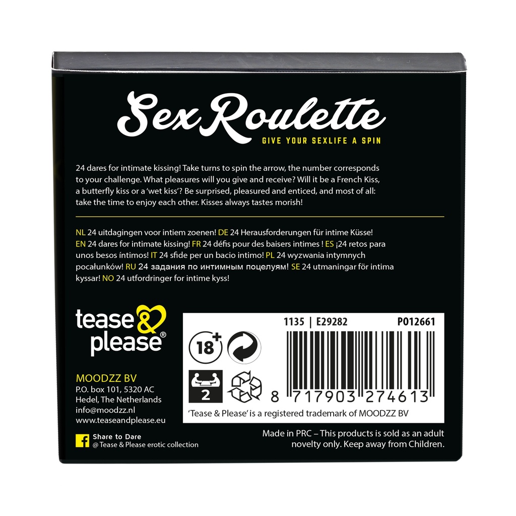 Jeu érotique TEASE & PLEASE "Sex Roulette" - Kinky