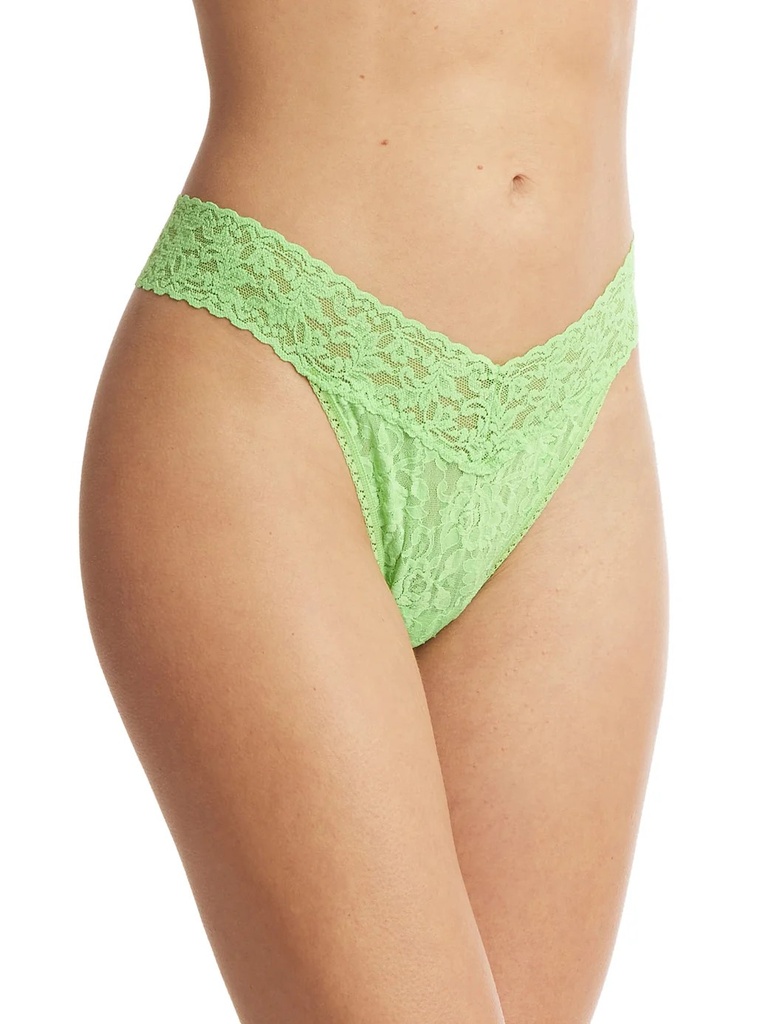 String dentelle stretch HANKY PANKY "Original Rise Thong" 4811P - Kiwi Punch