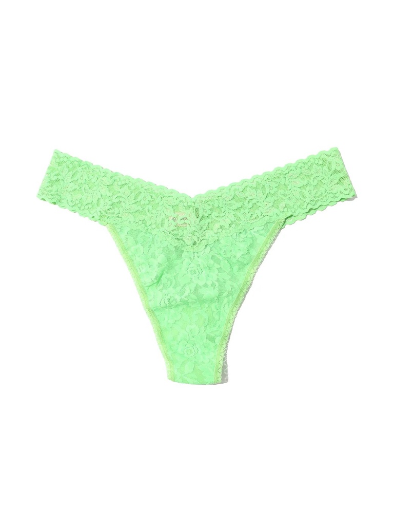 String dentelle stretch HANKY PANKY "Original Rise Thong" 4811P - Kiwi Punch