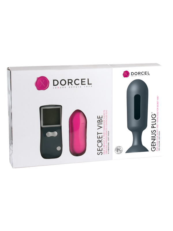 Œuf vibrant télécommandé + plug anal DORCEL "Genius Secret Vibe"