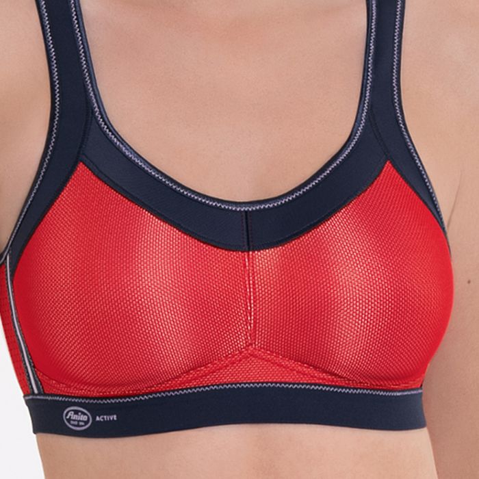 Soutien-gorge de sport sans armatures ANITA ACTIVE Maximum Support "Momentum" 5529 - Red/Blue Iris 186