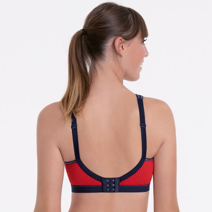 Soutien-gorge de sport sans armatures ANITA ACTIVE Maximum Support "Momentum" 5529 - Red/Blue Iris 186