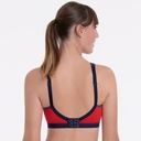 Soutien-gorge de sport sans armatures ANITA ACTIVE Maximum Support "Momentum" 5529 - Red/Blue Iris 186